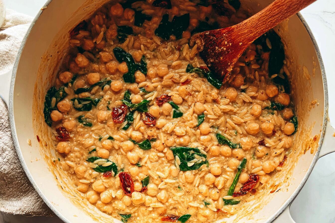 Chickpea Orzo One-Skillet Dinner For A Healthy Weeknight Meal 6 Chickpeas And Orzo