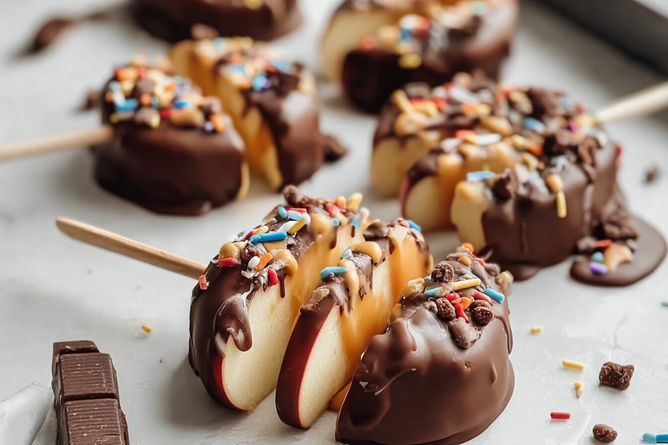 Chocolate Covered Caramel Apple Slices Recipe For Sweet Treats 7 Chocolate Covered Caramel Apple Slices