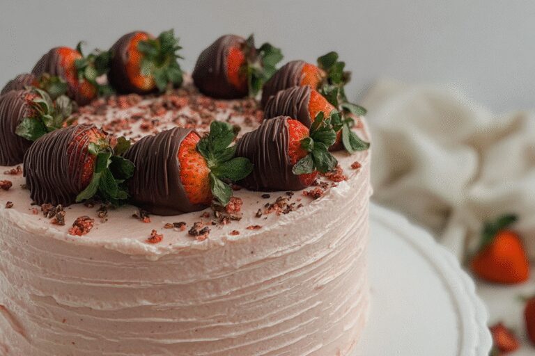Chocolate Dipped Strawberry Cake 71.Png