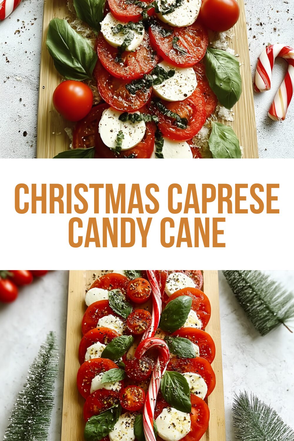 Christmas Caprese Candy Cane