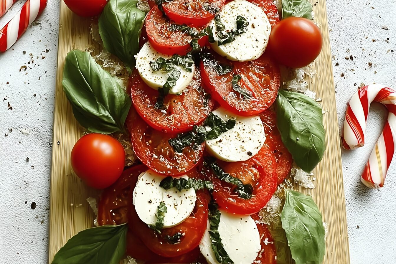 Christmas Caprese Candy Cane