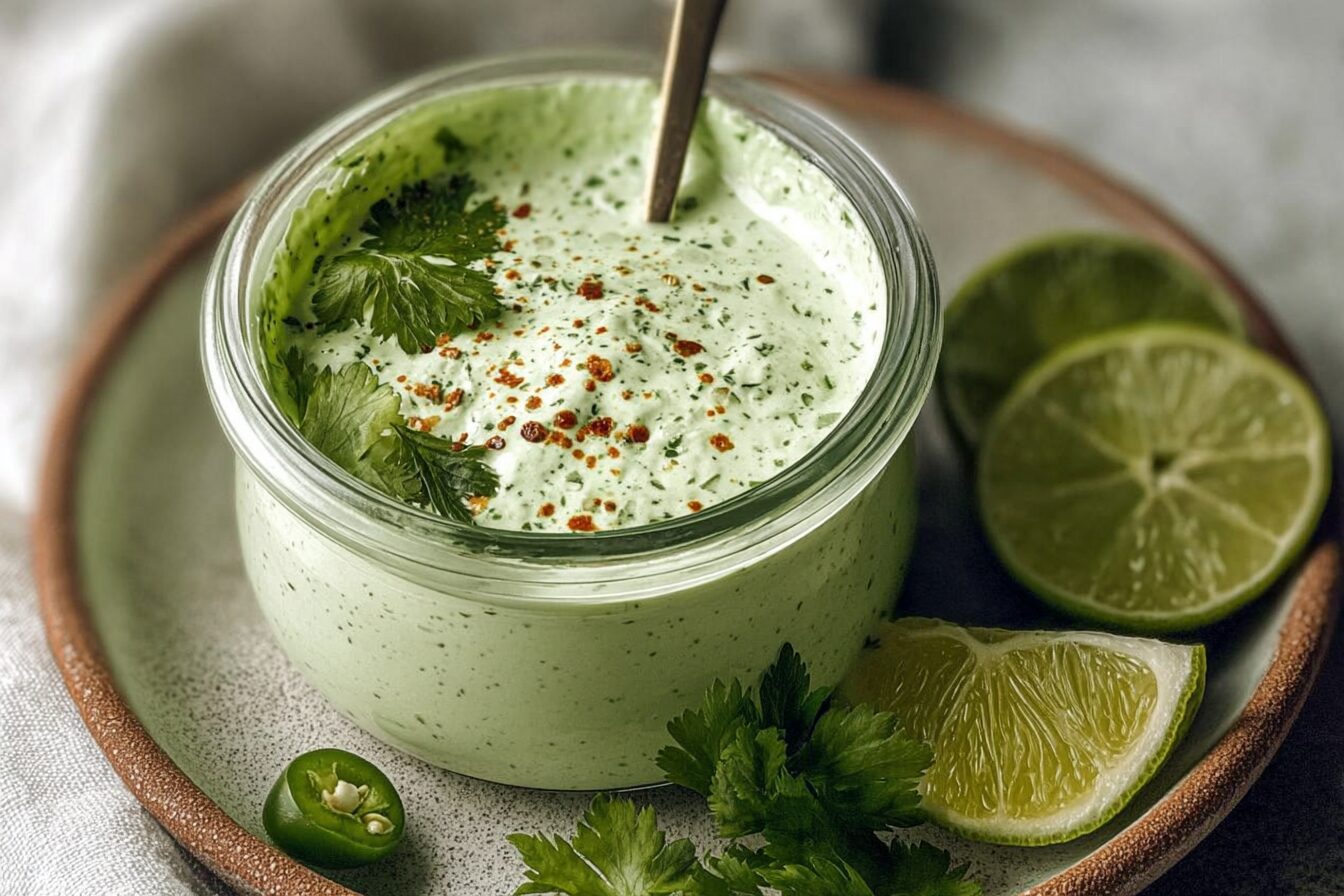 Cilantro Garlic Jalapeno Lime Sauce