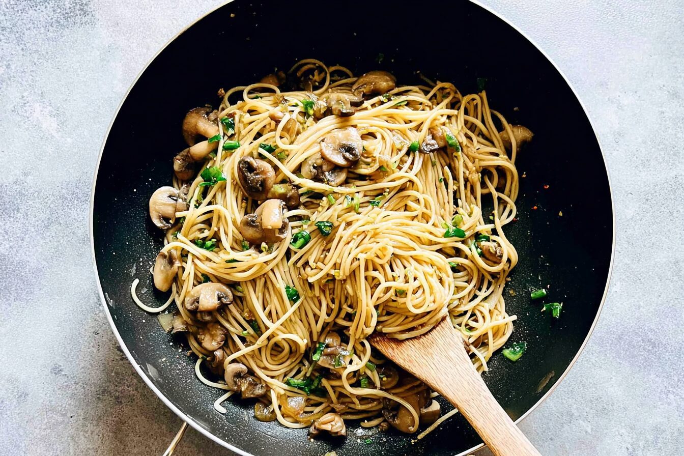 Garlic Mushroom Noodles