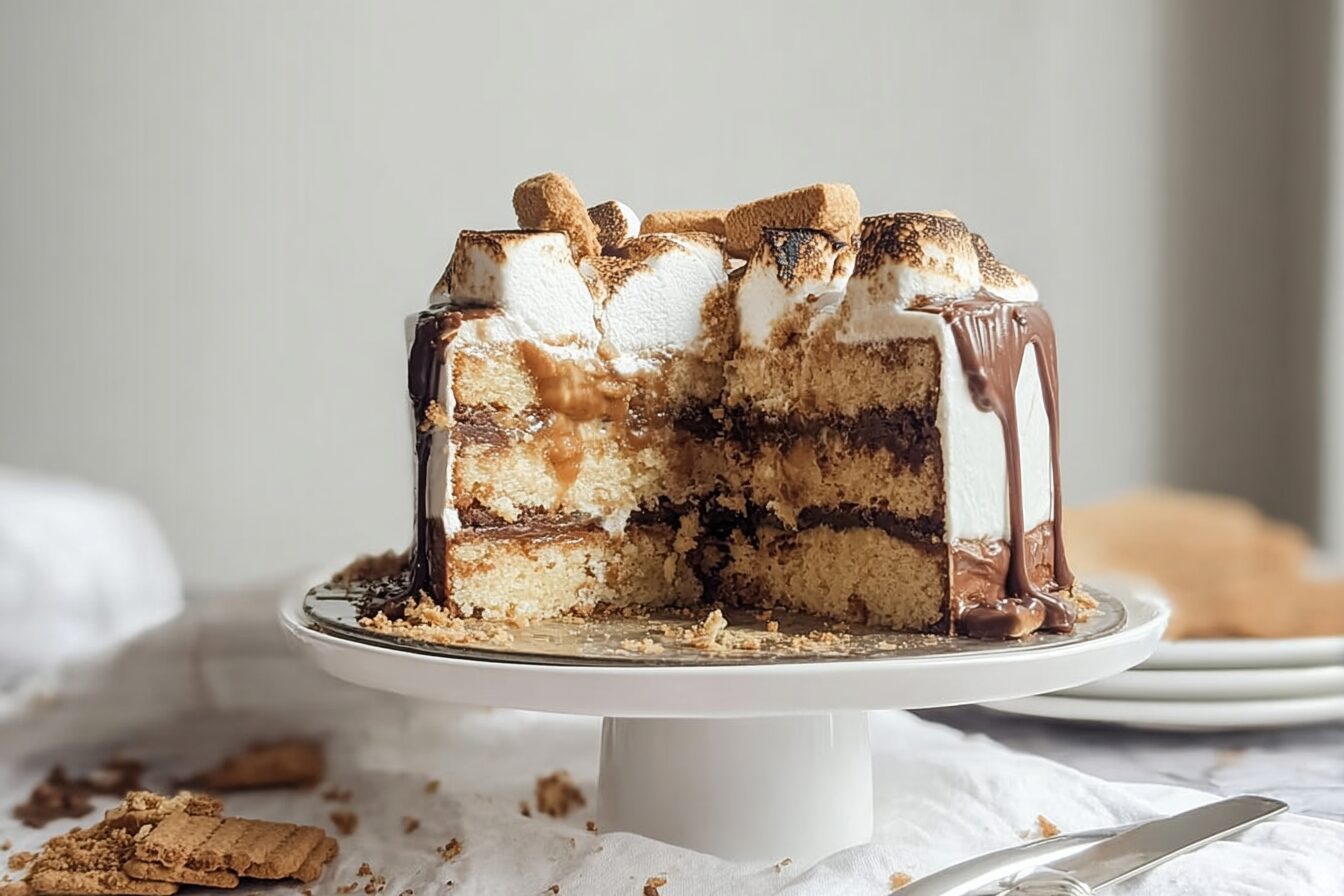 Graham Cracker Smores Cake