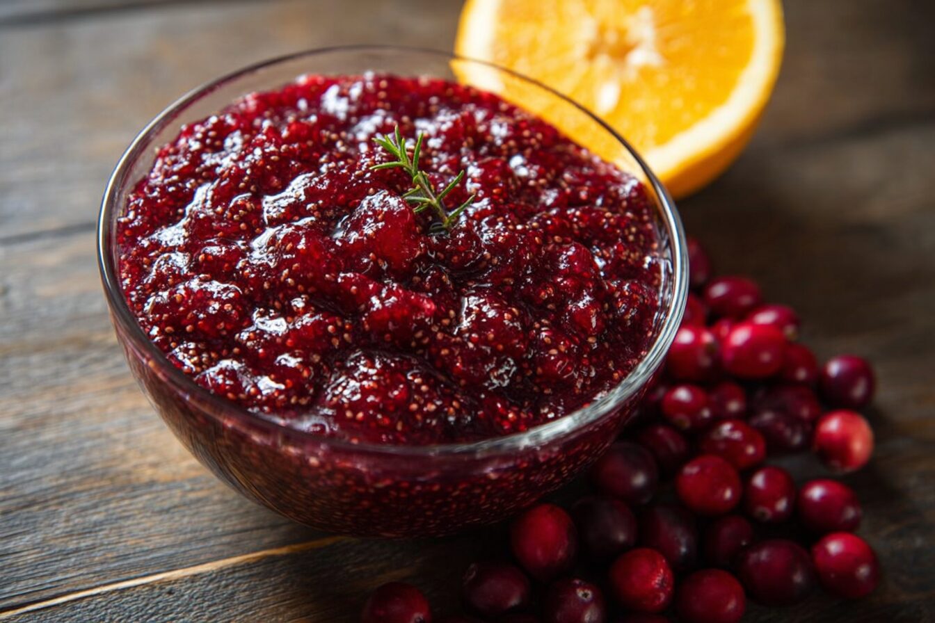 Healthy Cranberry Chia Sauce