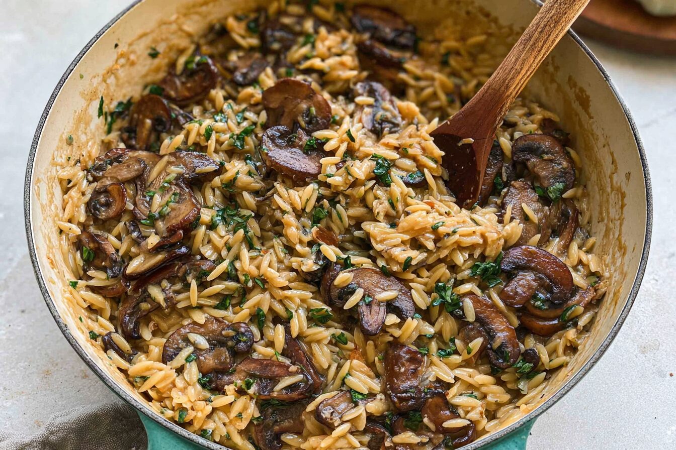 Mushroom Orzo