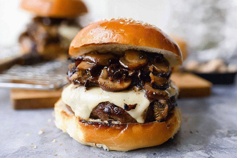Mushroom Swiss Burger 77.Png