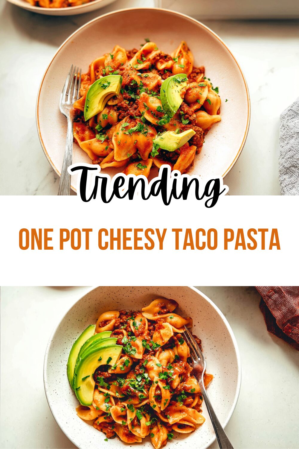 One Pot Cheesy Taco Pasta