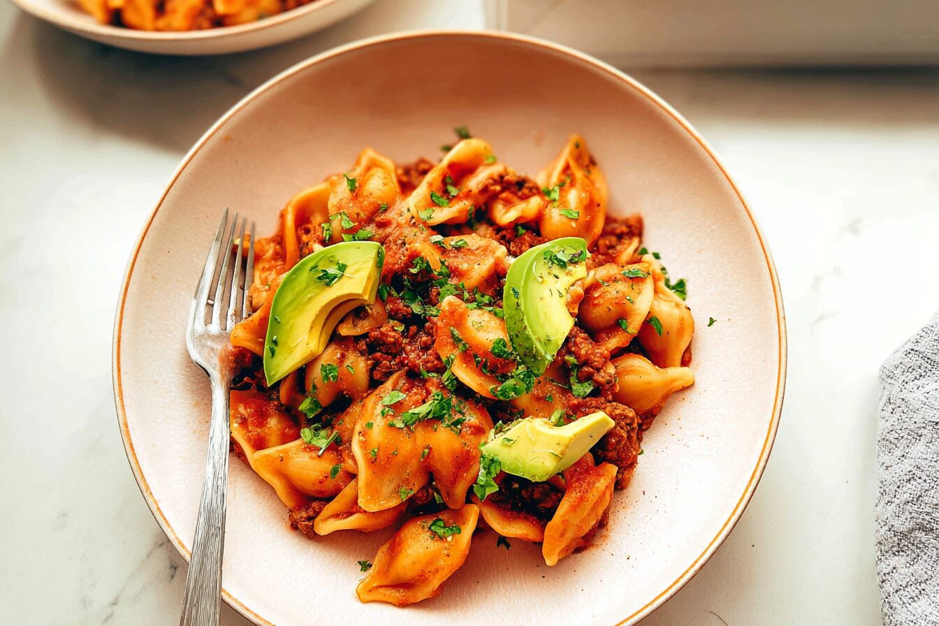 One Pot Cheesy Taco Pasta