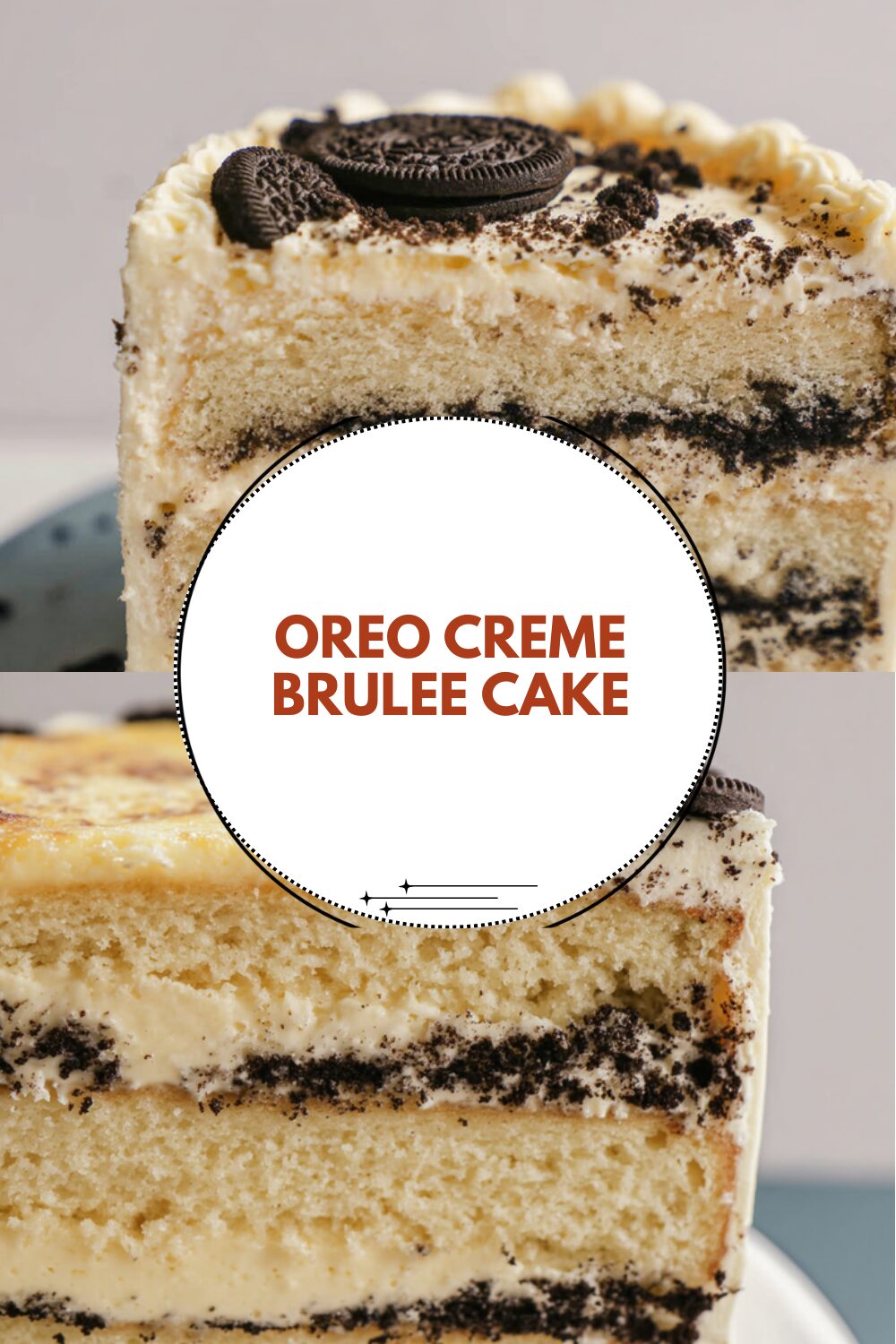 Oreo Creme Brulee Cake