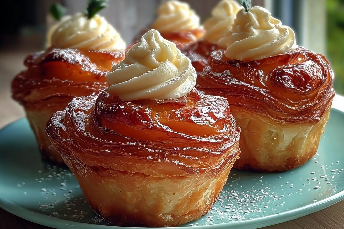 Peach Pie Cruffins