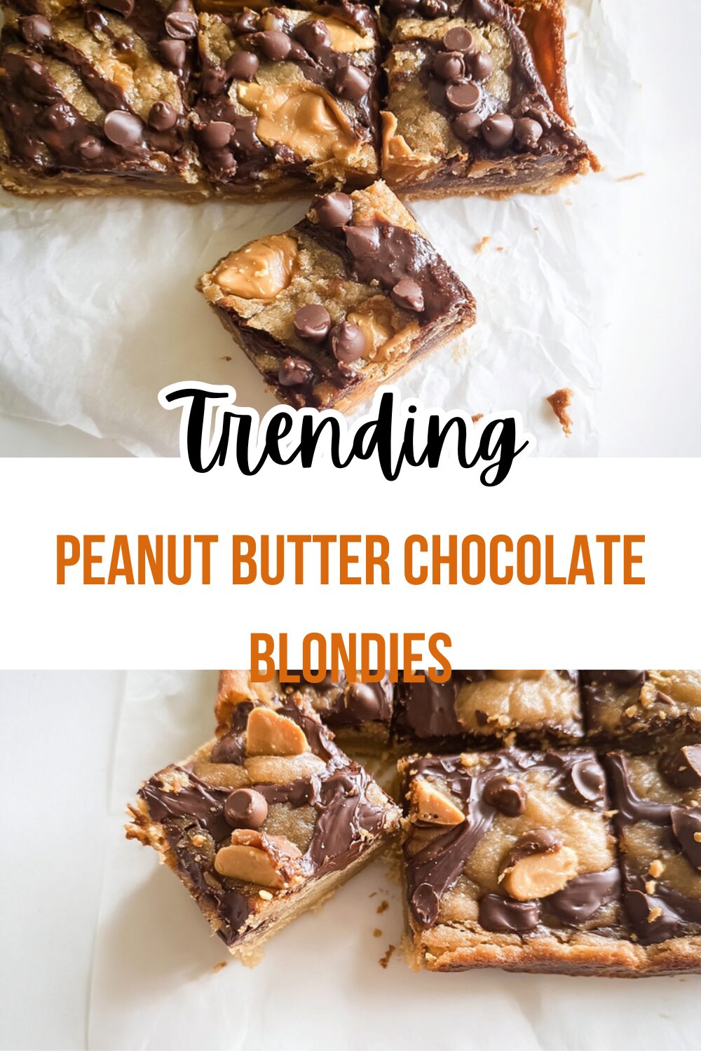 Peanut Butter Chocolate Blondies