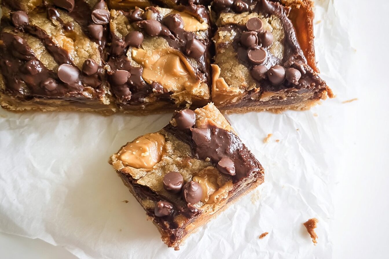 Peanut Butter Chocolate Blondies