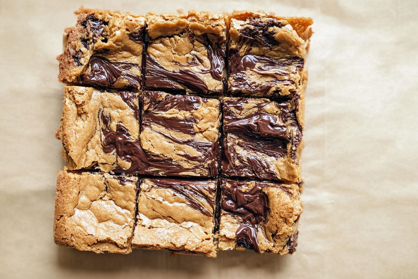 Peanut Butter Nutella Blondies