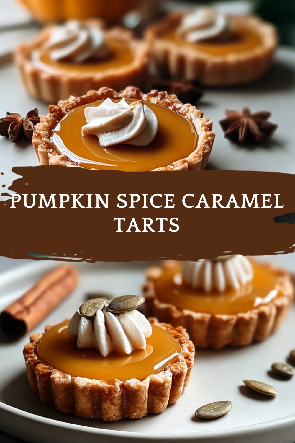Pumpkin Spice Caramel Tarts