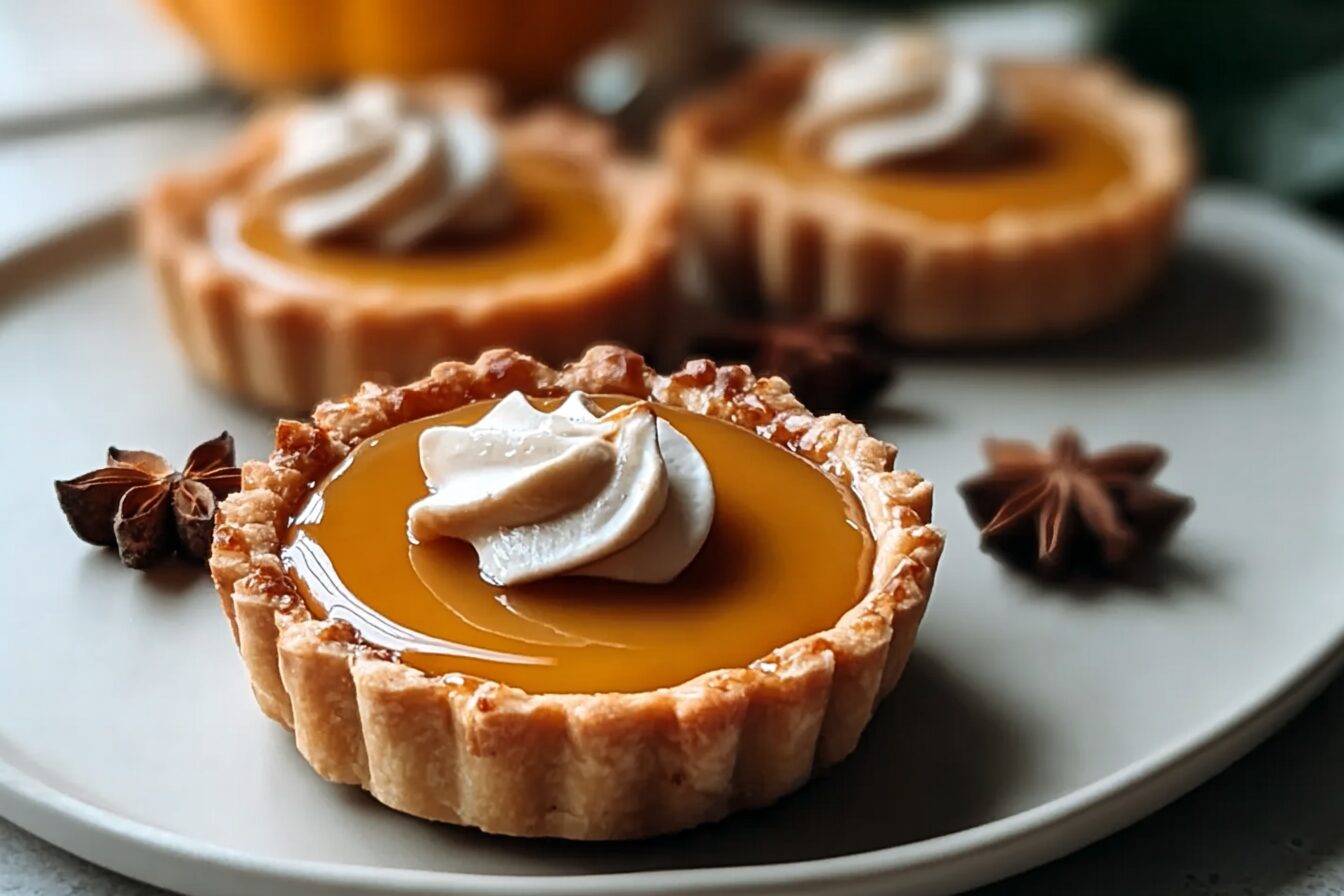 Pumpkin Spice Caramel Tarts