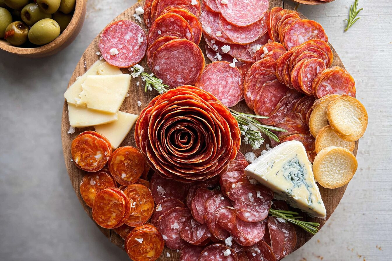Salami Rose Two Easy Methods For Perfect Garnish 6 Salami Rose