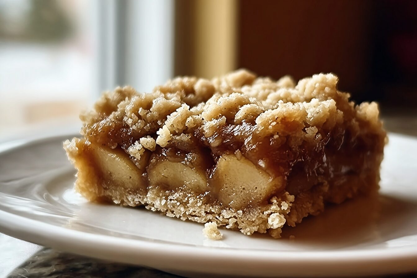 Salted Caramel Apple Crumble Bars