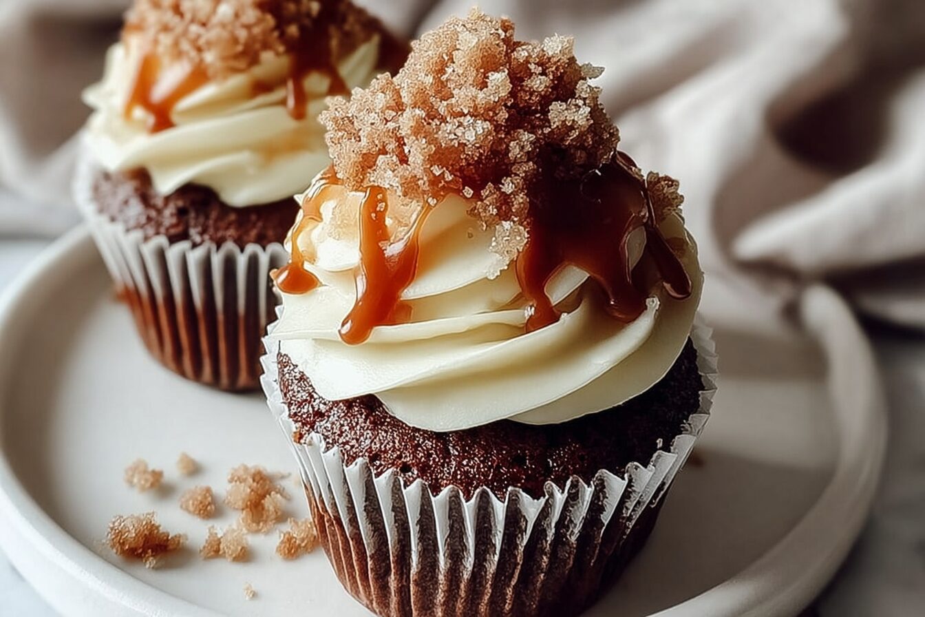 Easy Salted Caramel Cream Cheese Frosting Recipe 6 Salted Caramel Cream Cheese Cupcakes
