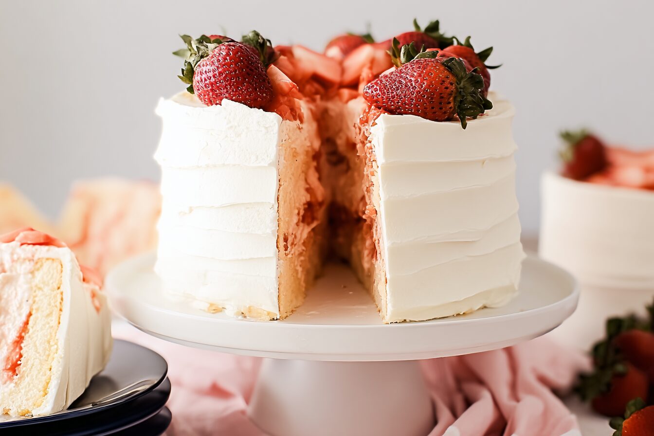 Strawberry Cheesecake Cake