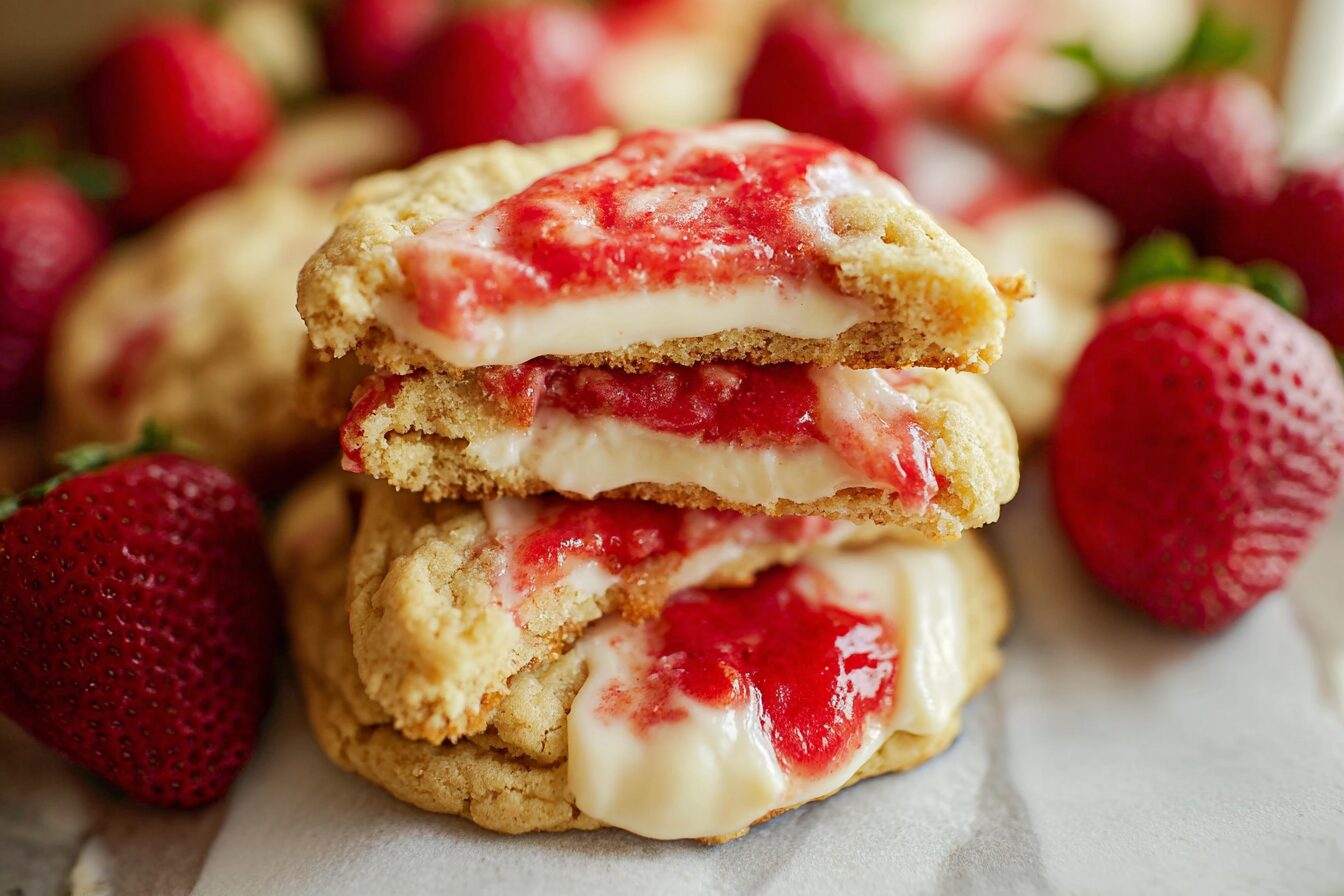 Strawberry Cheesecake Cookies
