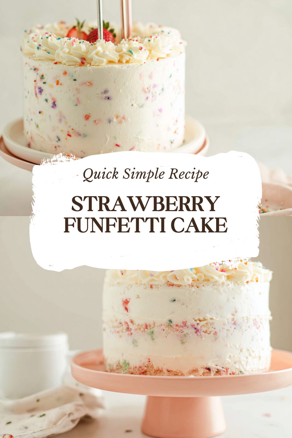 Strawberry Funfetti Cake