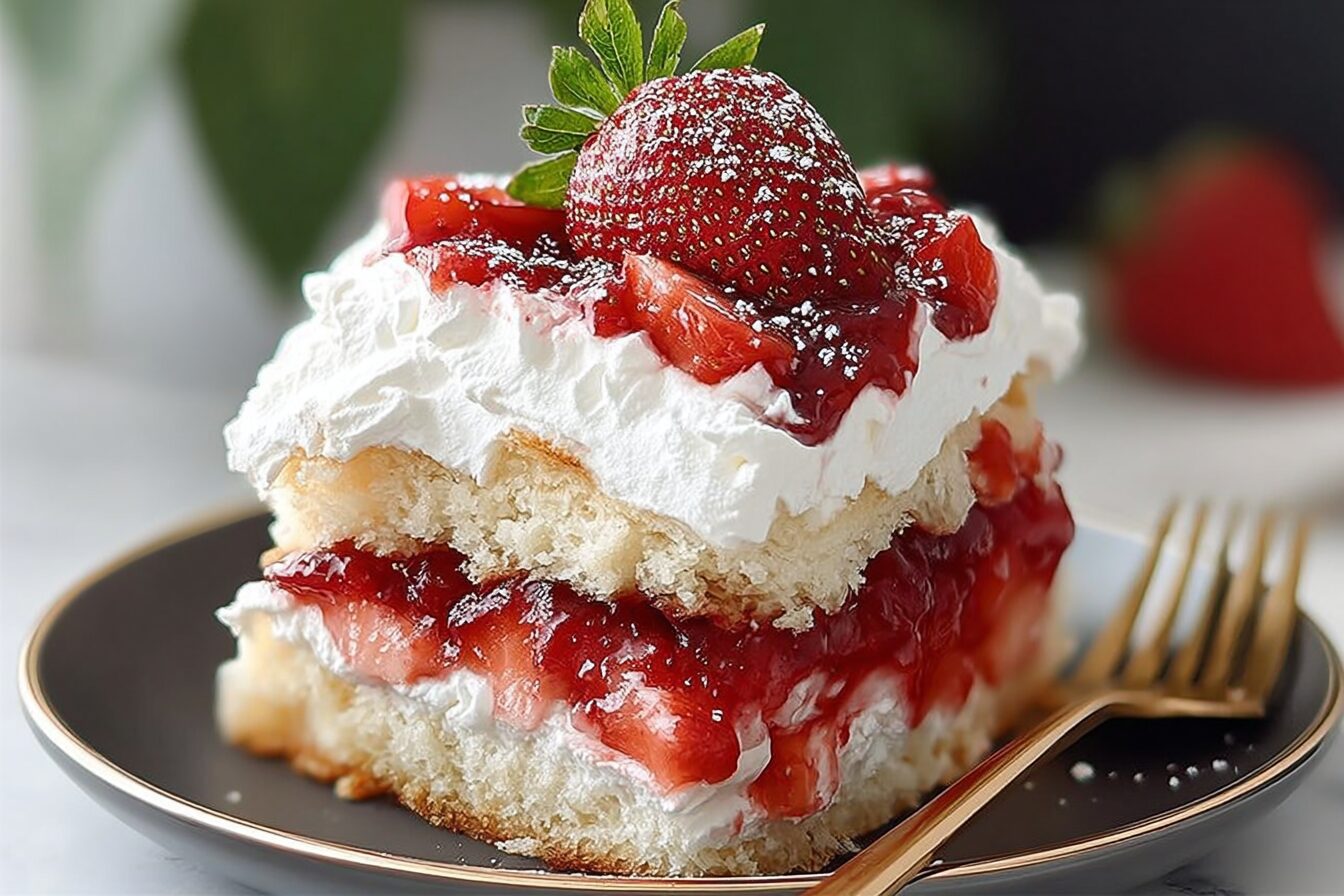 Strawberry Shortcake Poke Cake