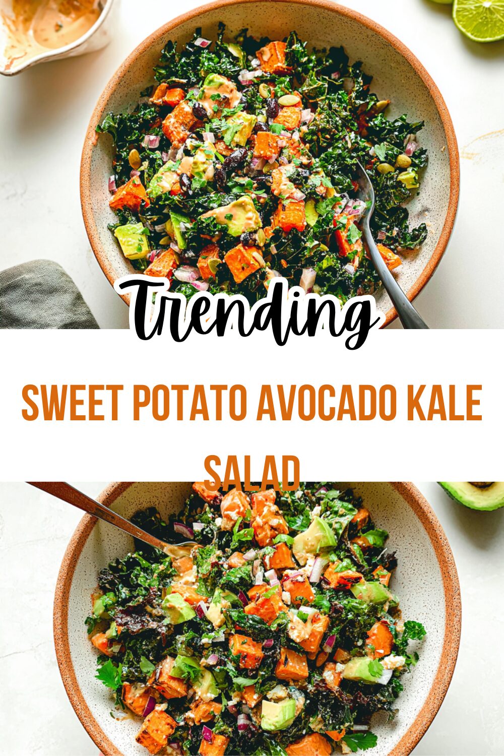 Sweet Potato Avocado Kale Salad With Spicy Chipotle Tahini Dressing 7 Sweet Potato Avocado Kale Salad