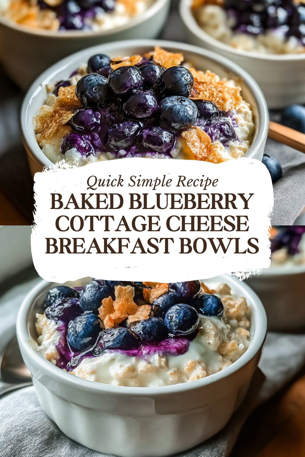 Baked Blueberry Cottage Cheese Breakfast Bowls