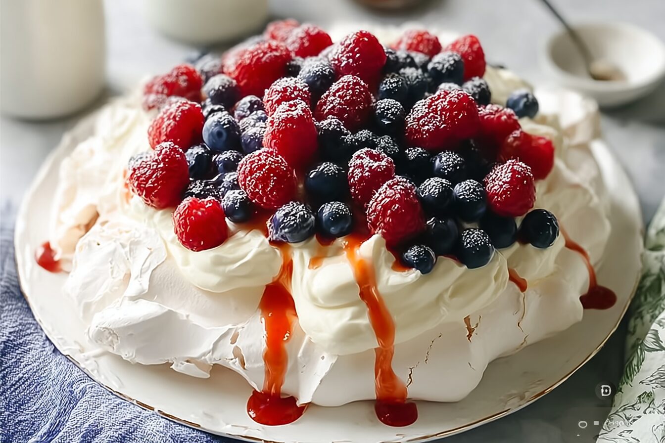 Berries And Cream Pavlova