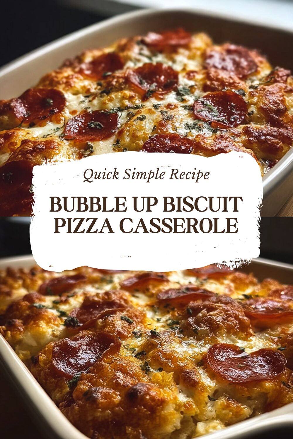Bubble Up Biscuit Pizza Casserole