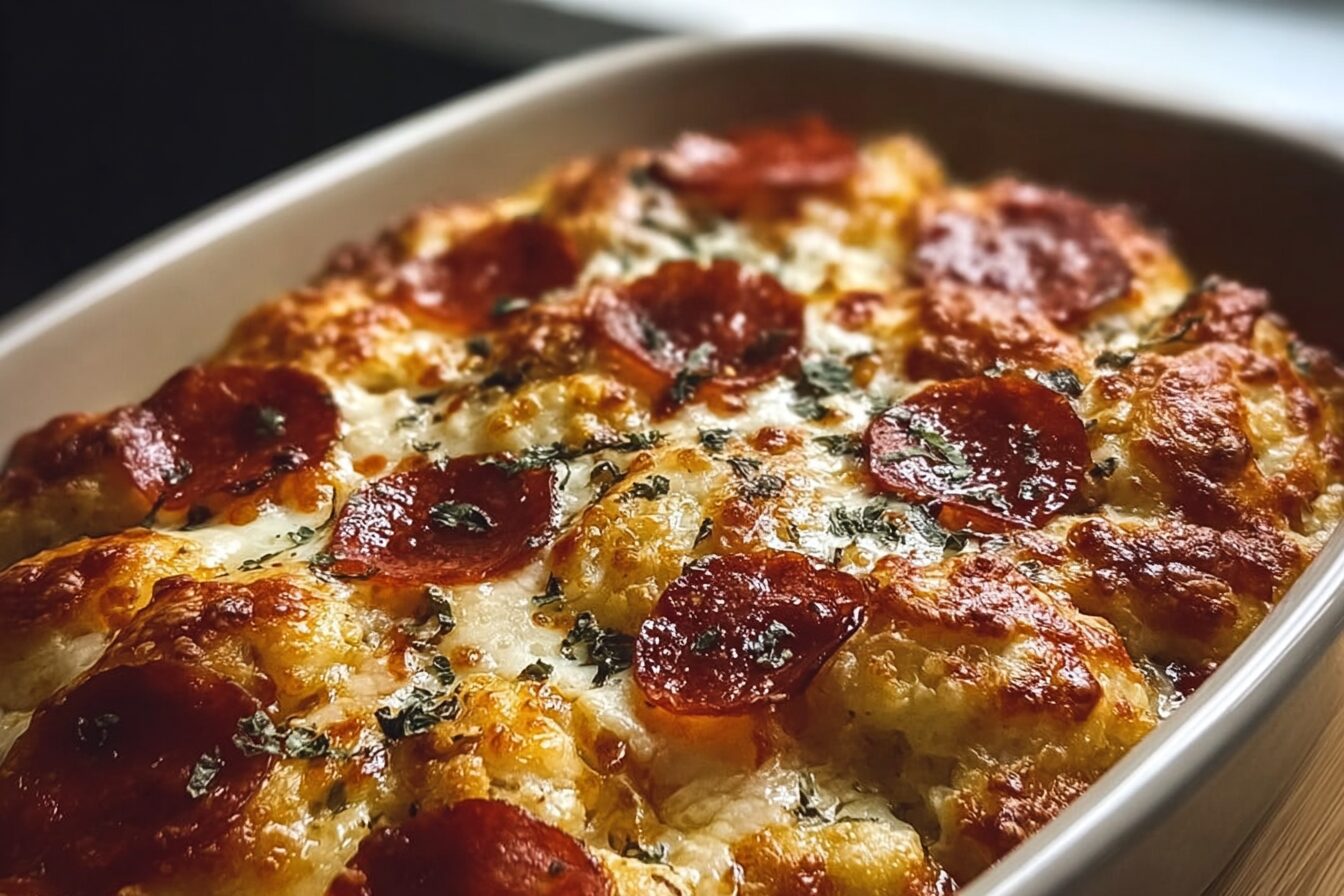 Bubble Up Biscuit Pizza Casserole
