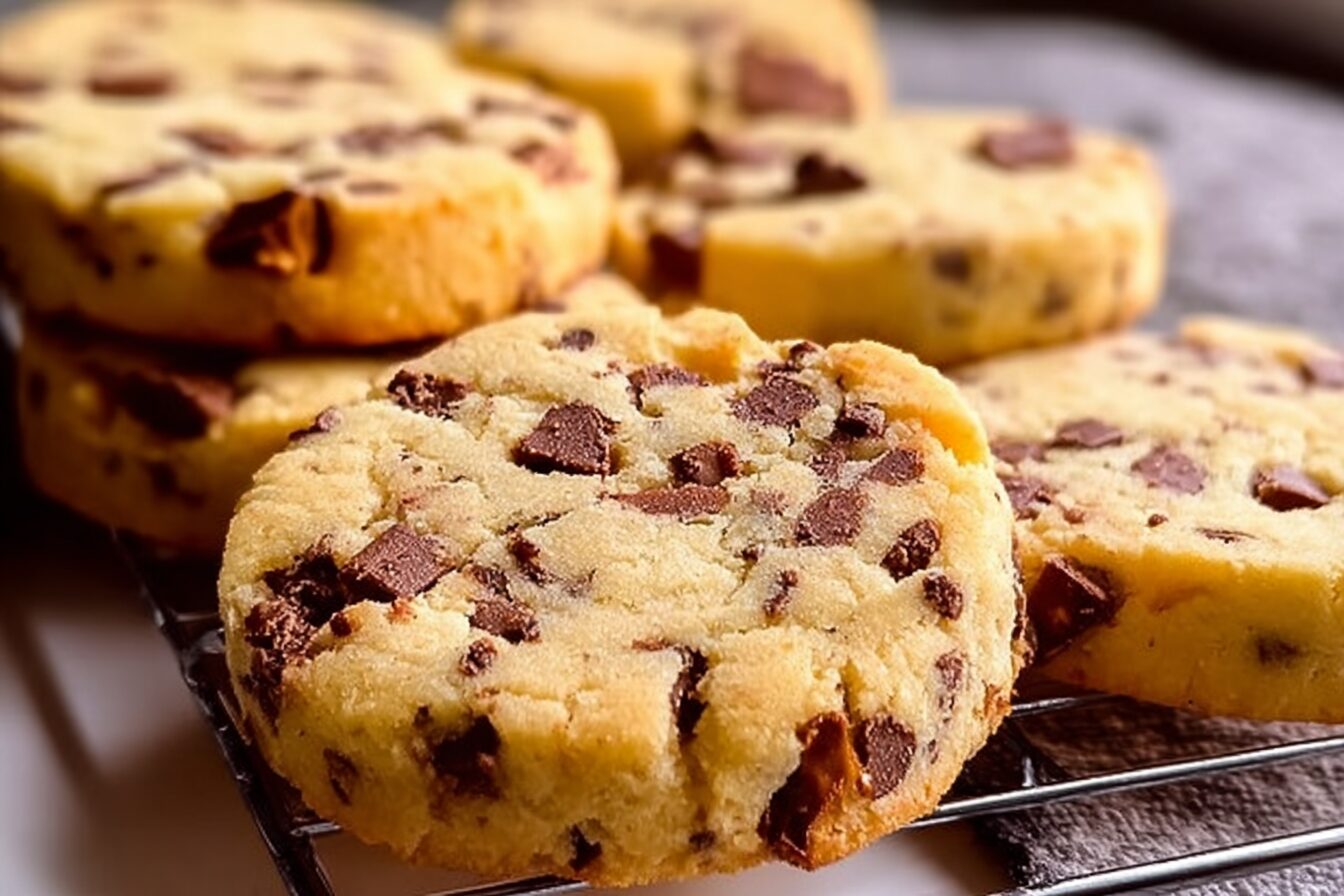 Buttery Chocolate Chip And Toffee Shortbread Cookies