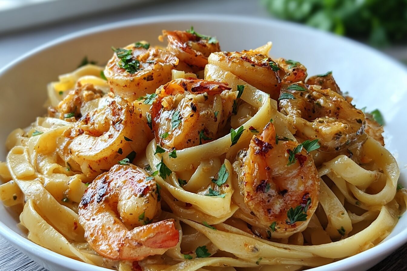 Cajun Chicken And Shrimp Pasta With Creamy Spicy Sauce 6 Cajun Shrimp And Chicken Pasta