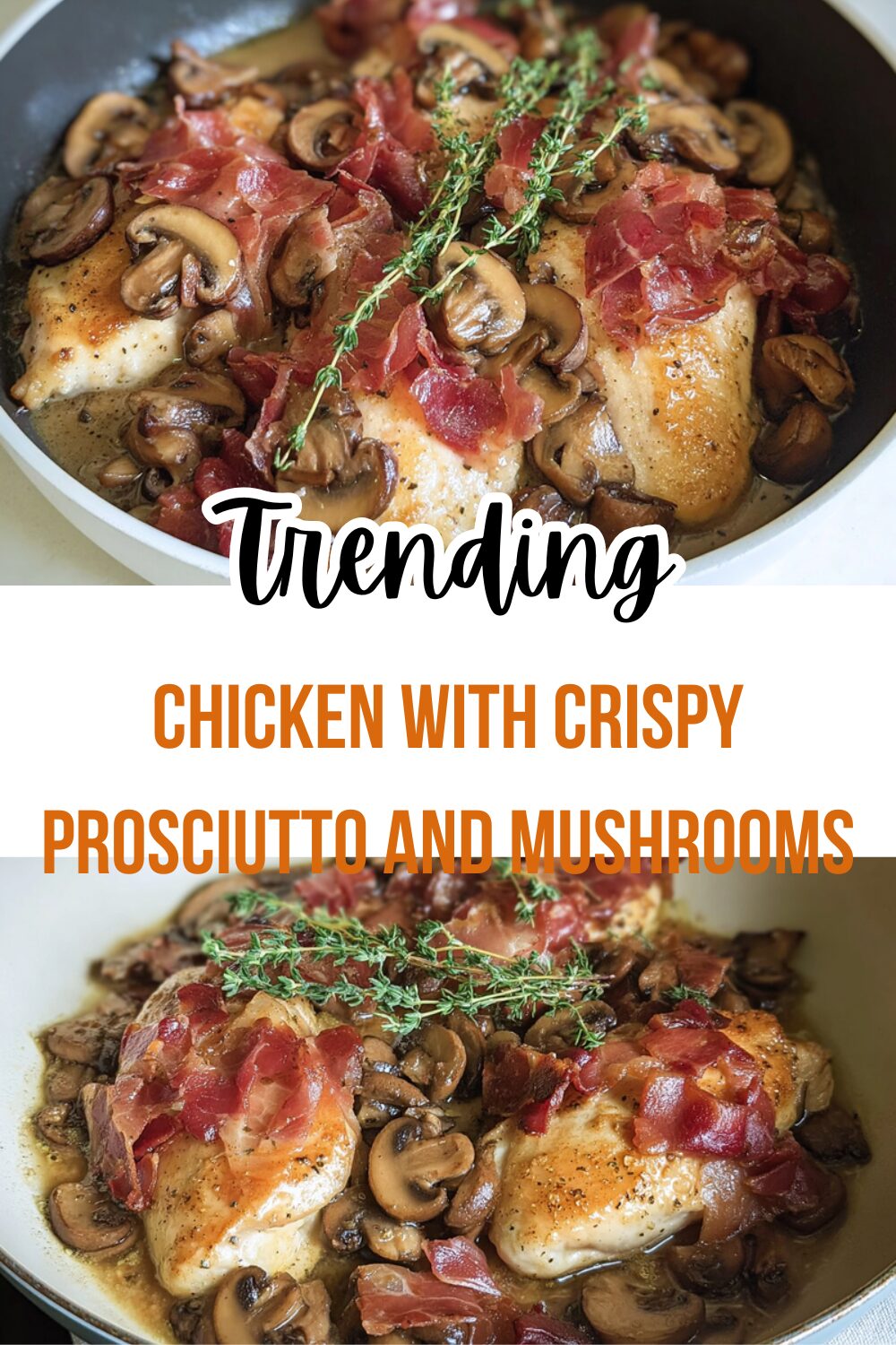 Chicken With Crispy Prosciutto And Mushrooms