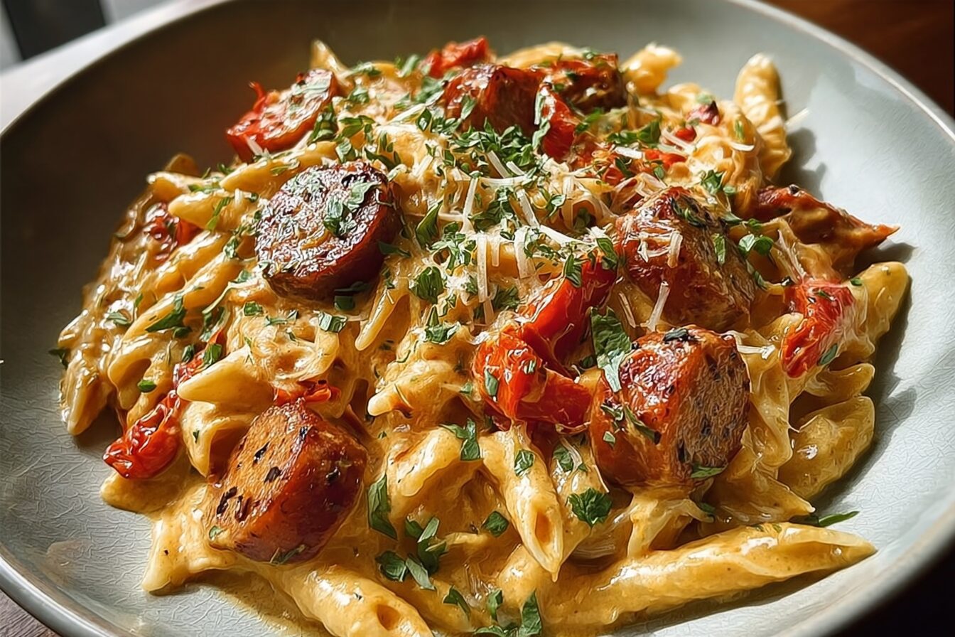 Creamy Cajun Sausage Pasta