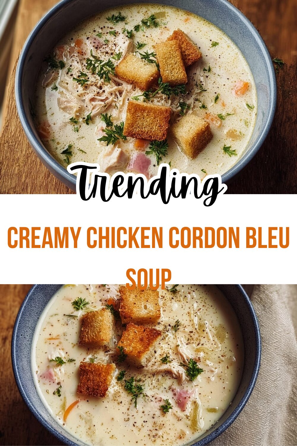 Creamy Chicken Cordon Bleu Soup