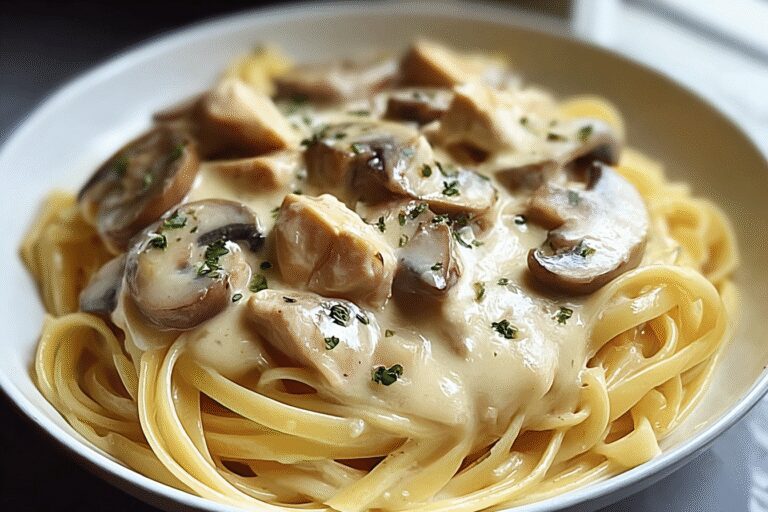 Creamy Chicken Mushroom Alfredo Spaghetti 38.Png