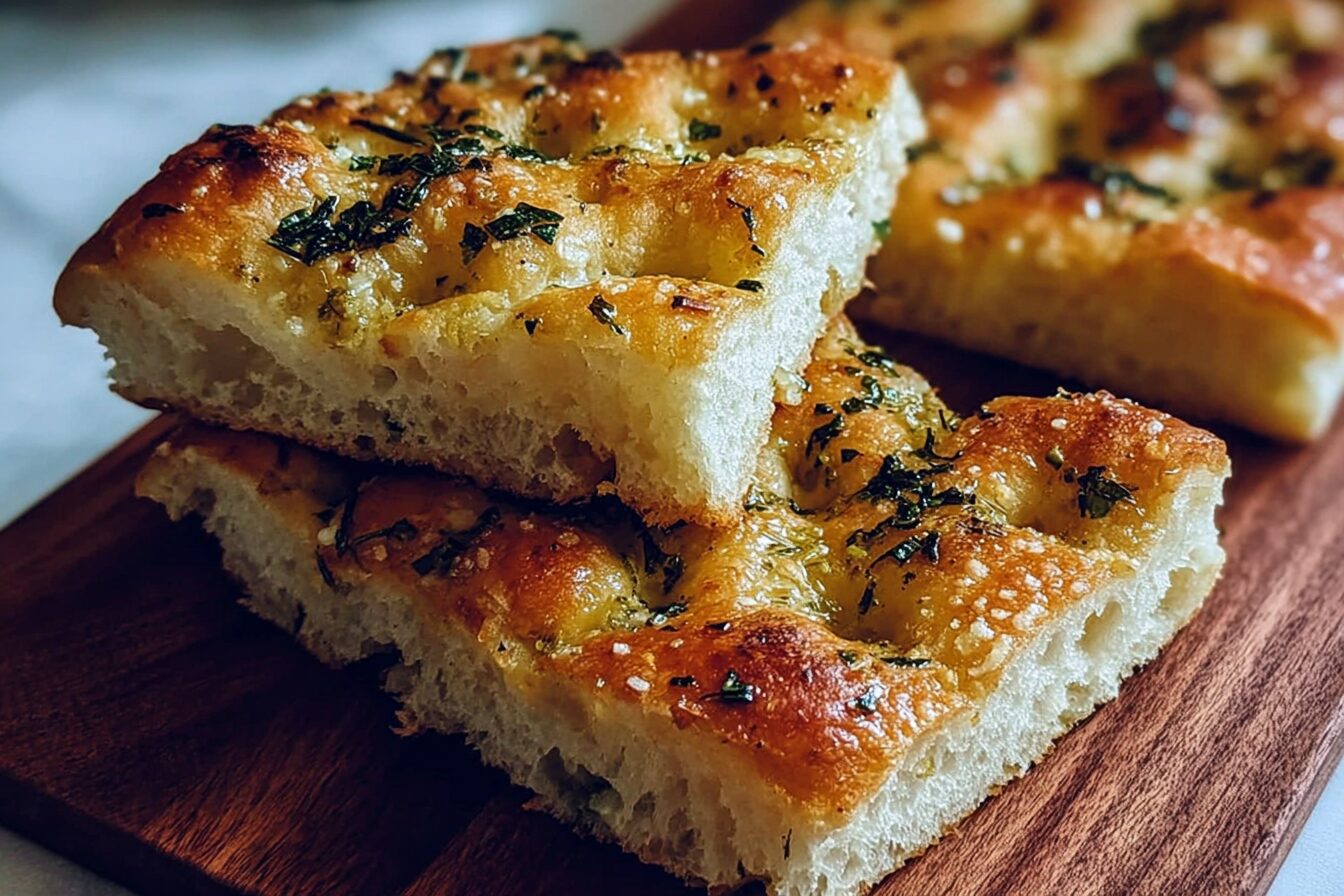 Garlic Parmesan Focaccia Bread