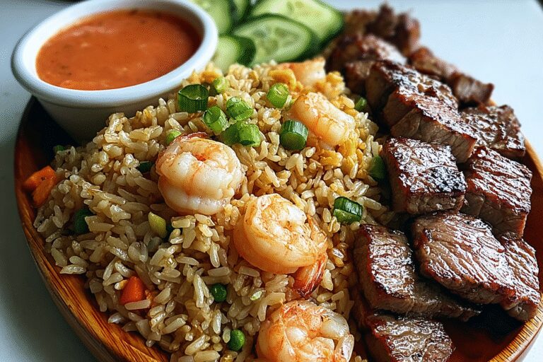 Hibachi Steak Shrimp Fried Rice Platter 83.Png