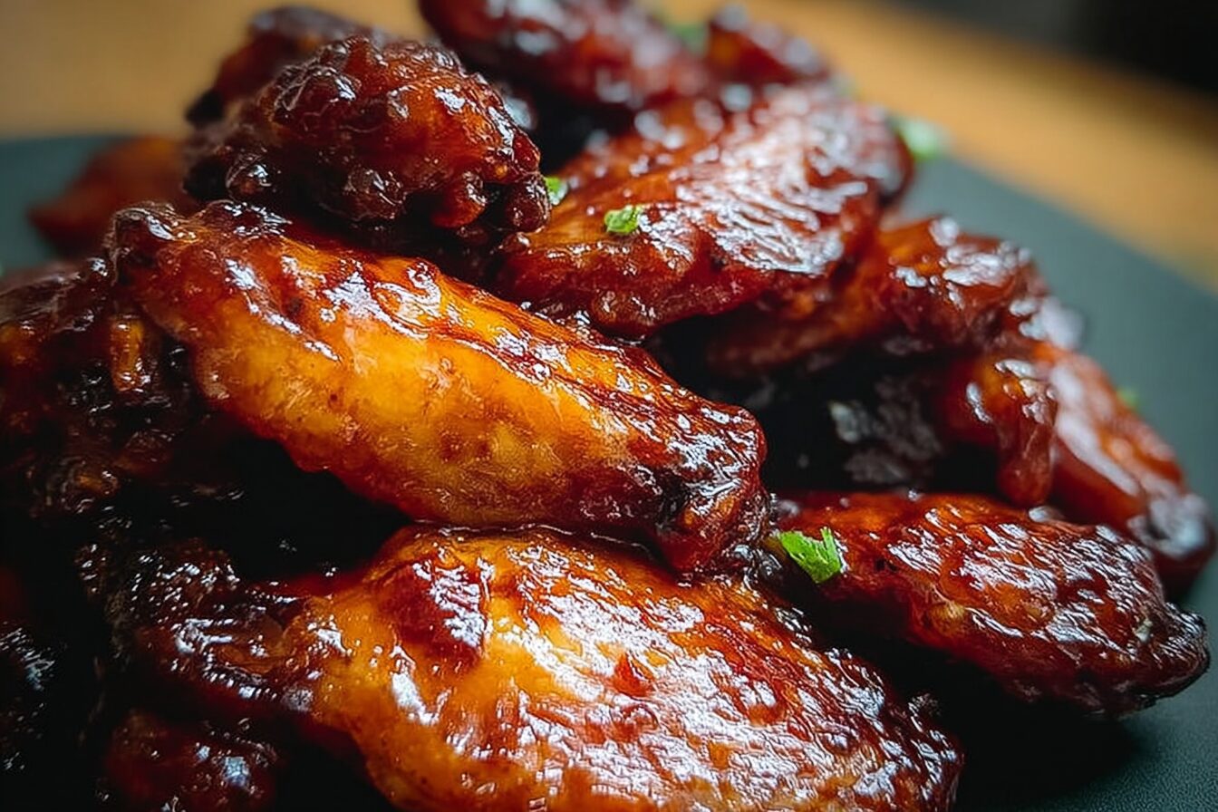 Honey Barbecue Chicken Wings Recipe With Sticky Sweet Glaze And Crispy Skin 6 Honey Bbq Wings