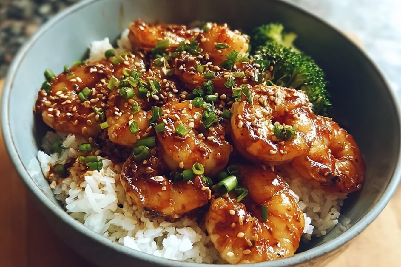 Honey Garlic Shrimp Bowls