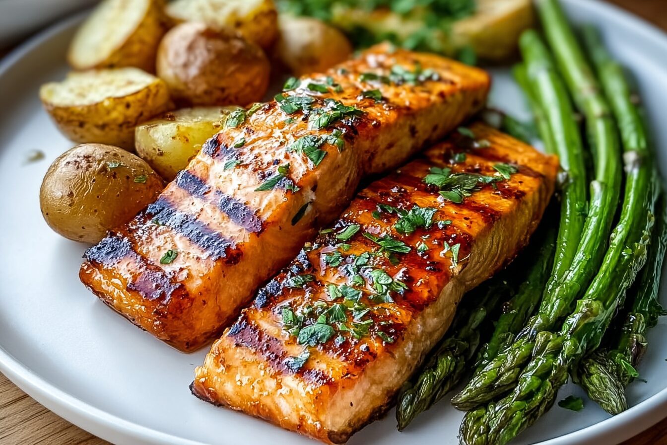 Honey Glazed Grilled Salmon