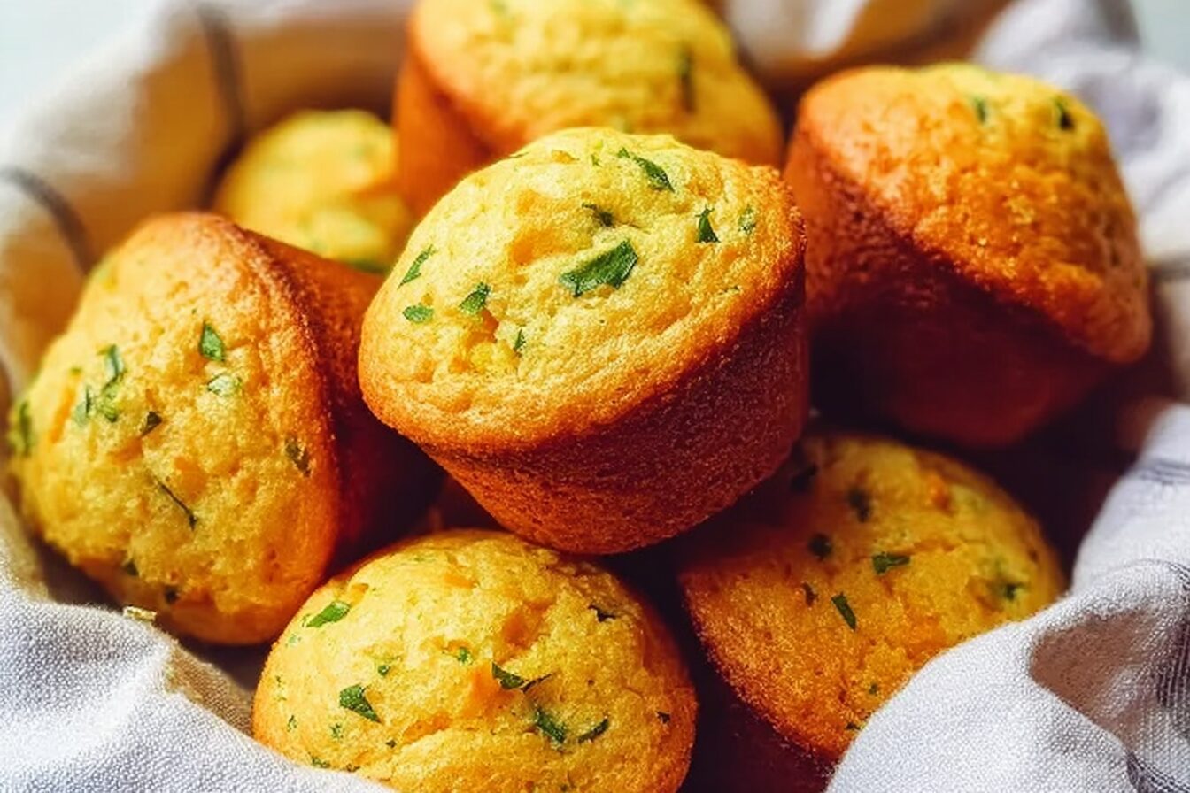 Jalapeno Cheddar Cornbread Muffins