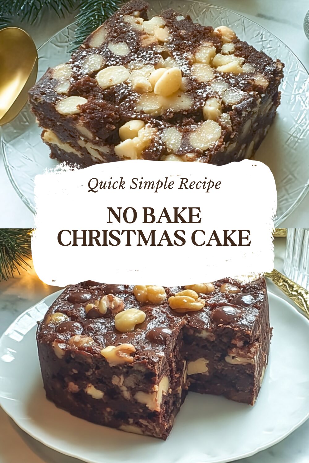 No Bake Christmas Cake
