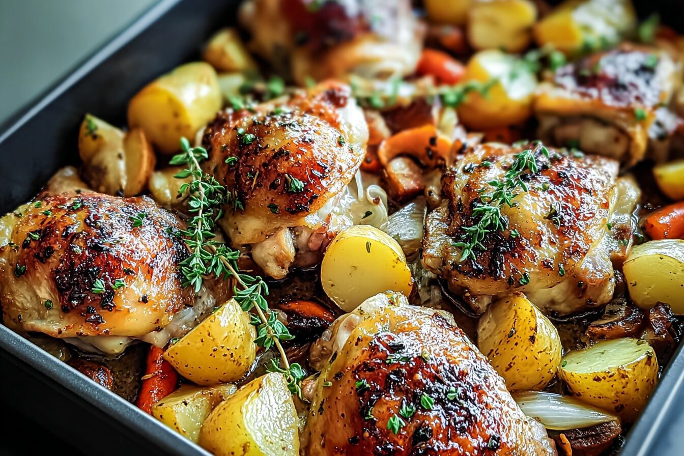 Sheet Pan Chicken Thighs Recipe Crispy And Flavorful Every Time 6 One Pan Roasted Chicken Thighs