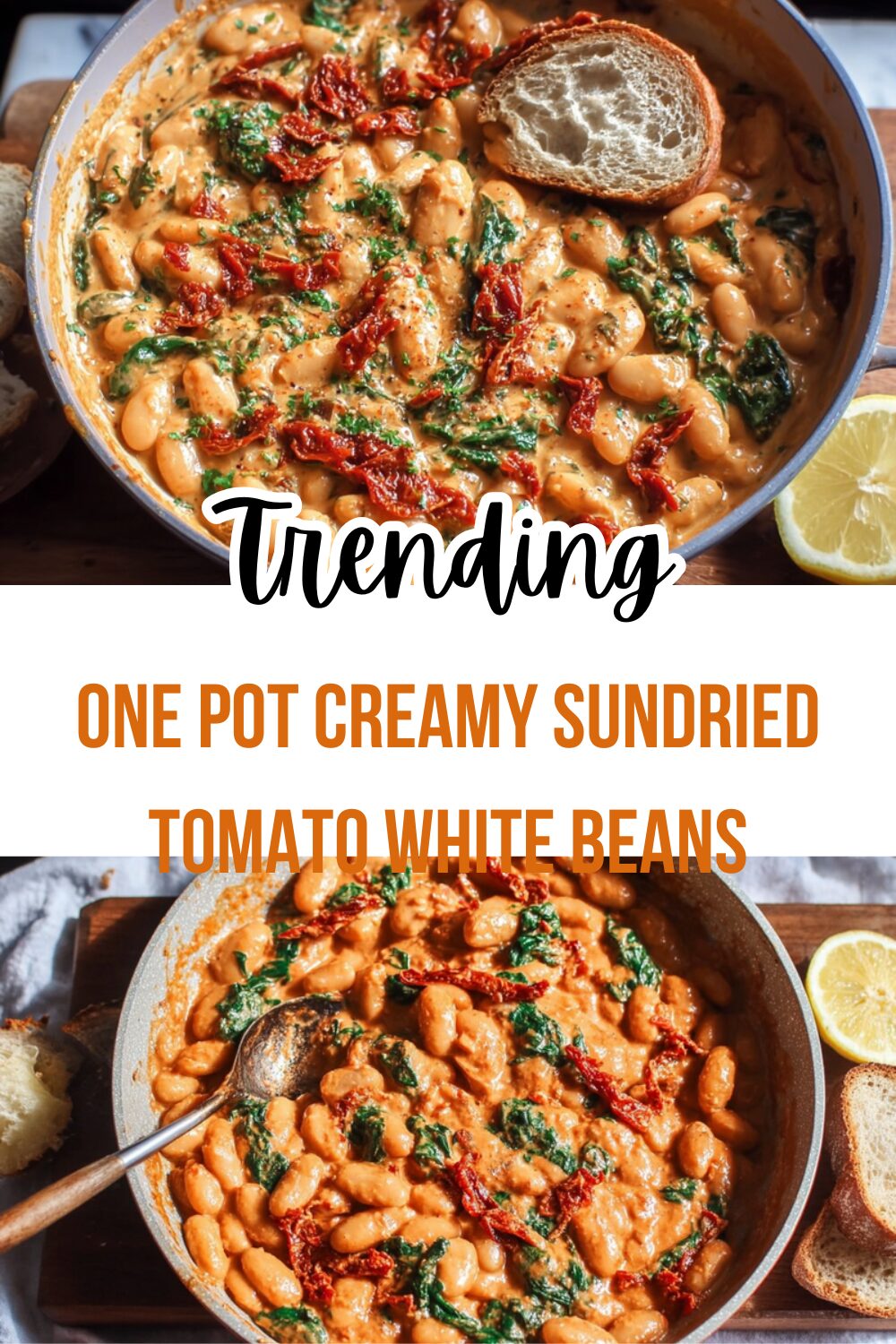 Creamy White Beans With Sundried Tomatoes One Pot Recipe 7 One Pot Creamy Sundried Tomato White Beans