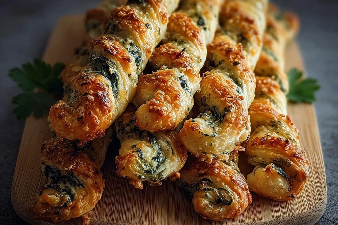 Parmesan Spinach Cheese Twists