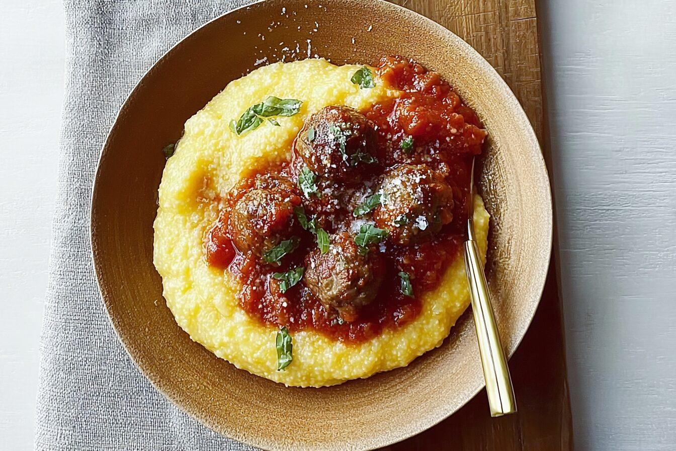 Polenta And Meatballs