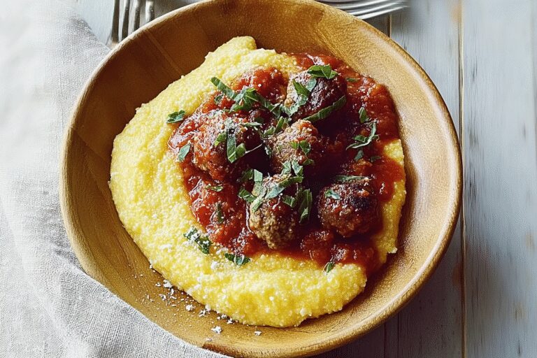 Polenta And Meatballs 93.Png